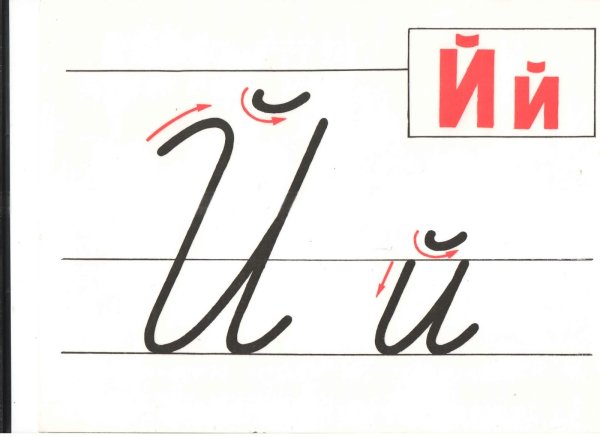 Написание буквы й