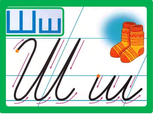 Буква ш письменная