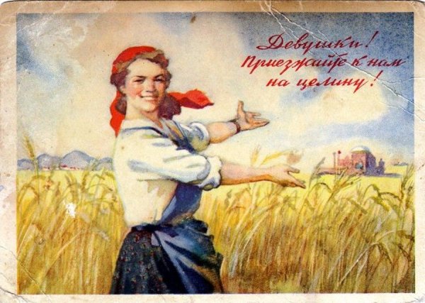 Плакаты про целину