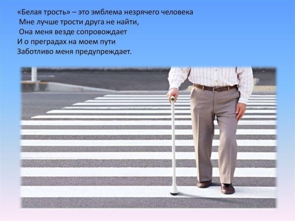 Человек с белой тростью 2022