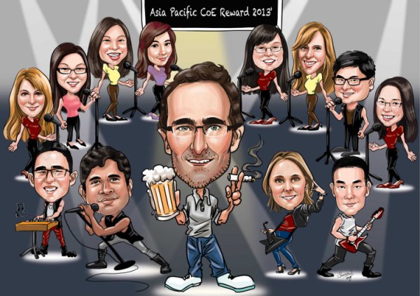 Коллектив карикатура