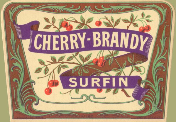 Этикетка черри бренди