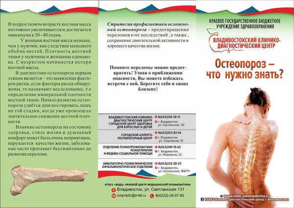 Профилактика остеопороза памятка