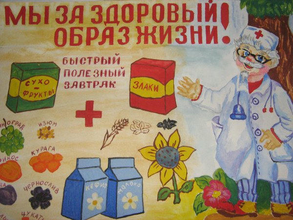 Плакат здоровье питание