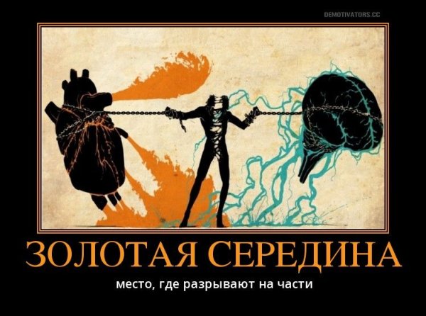 Золотая середина иллюстрация