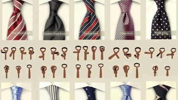 Модные узлы для галстука 2022