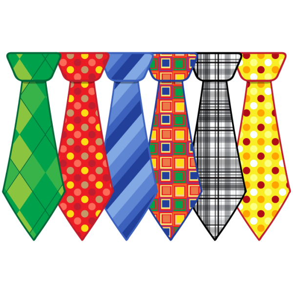 Разноцветные галстуки для поделок