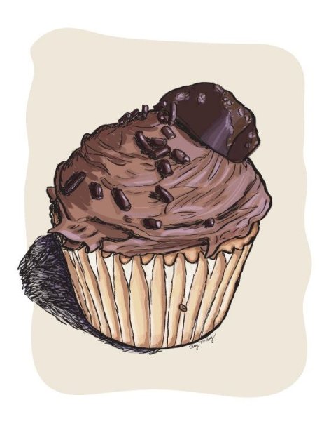 Кексик шоколадный мультяшный