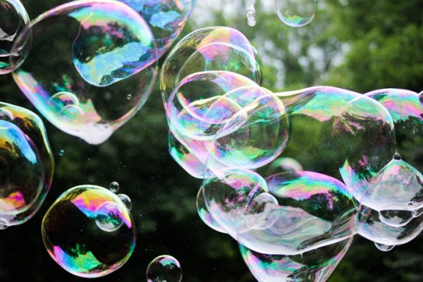 Надпись мыльные пузыри