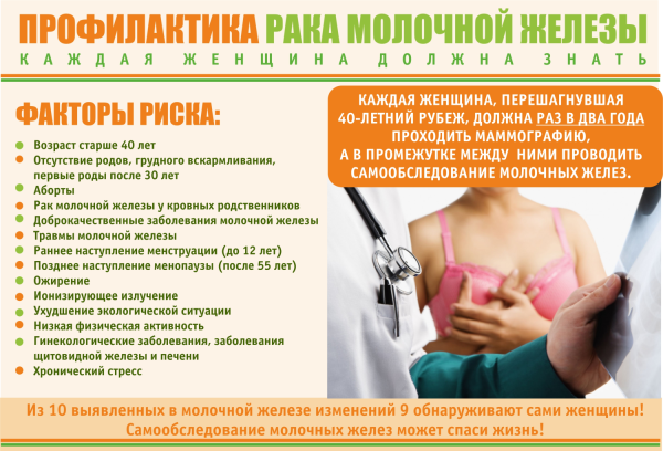 Профилактика заболеваний молочной железы