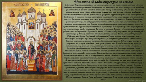 Собор владимирских святых икона