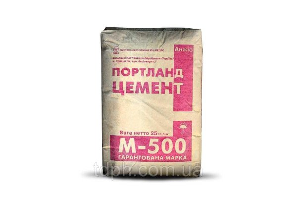 Объем цемента м500 в мешках 50 кг