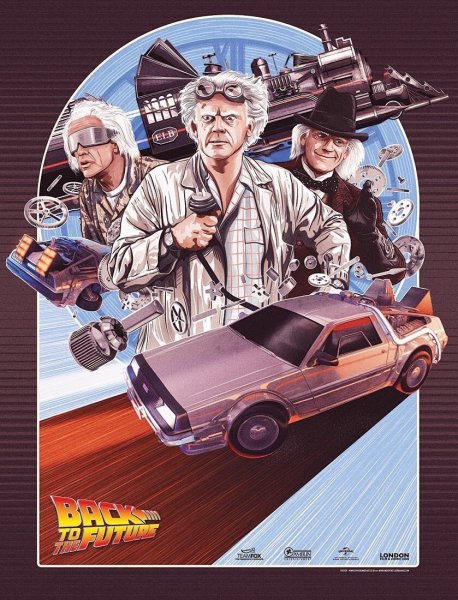 Назад в будущее Делориан Постер