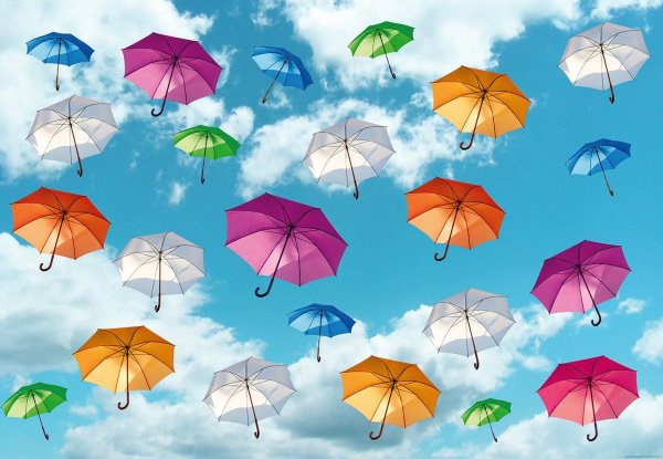 Разноцветный зонт