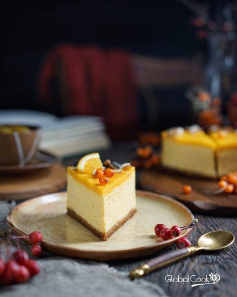 Тыквенно-манговый чизкейк