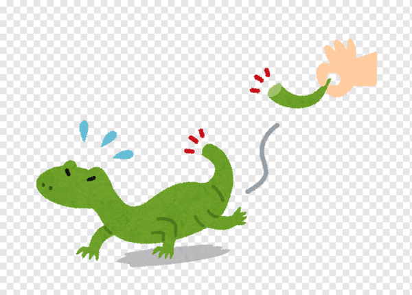 Ящерица отбрасывает хвост для детей