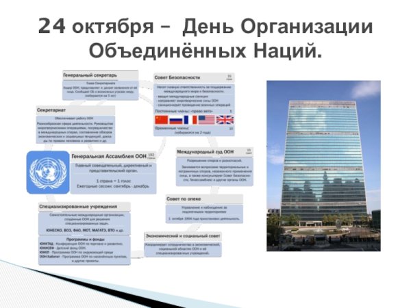 Международный день ООН 24 октября