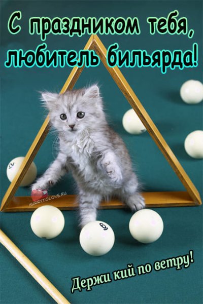 День любителей бильярда открытка