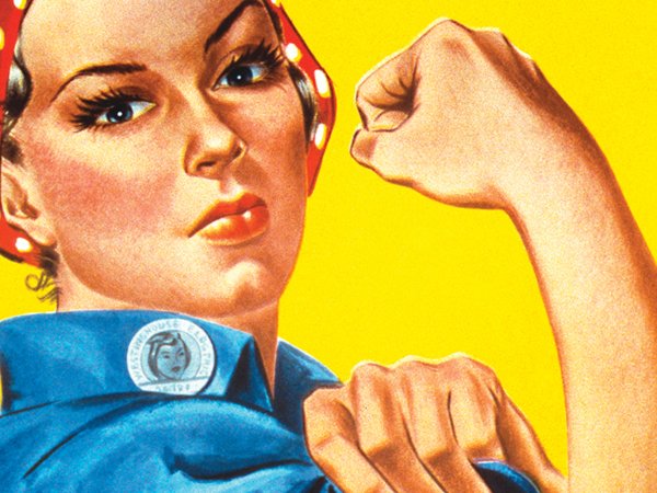 Женщина с кулаком плакат