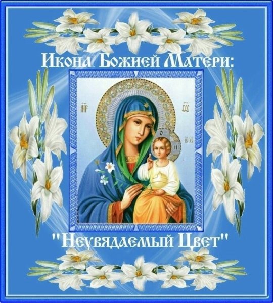16 Апреля праздник иконы Божией матери Неувядаемый цвет