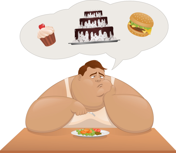Толстые люди едят сладкое