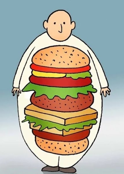 Фаст фуд карикатура
