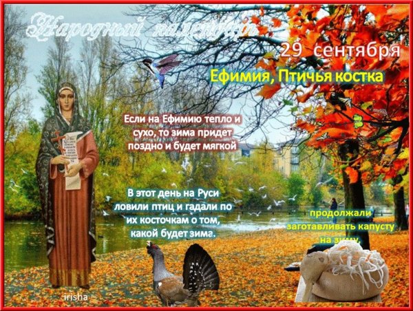 Ефимия Птичья Костка 29 сентября
