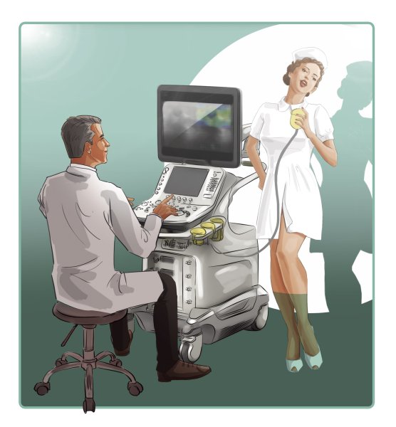 Врач УЗИ карикатура