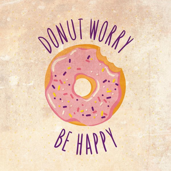 Надпись пончик