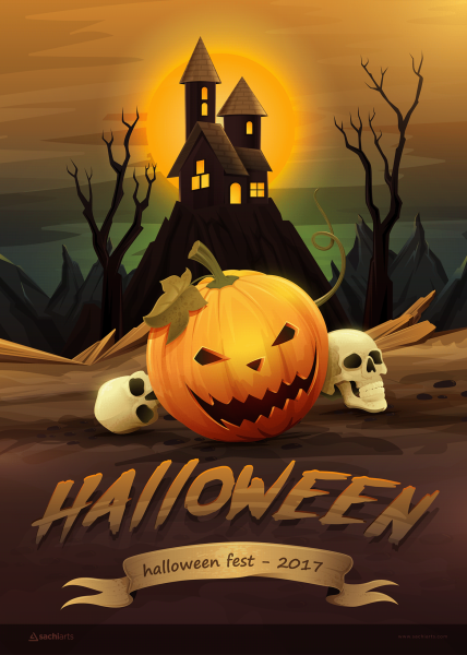 Плакат на Хэллоуин