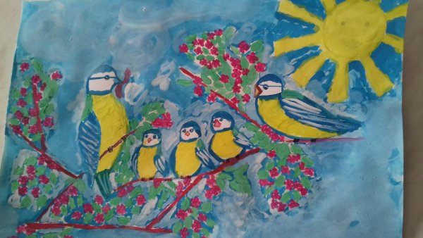Рисунок на день синички