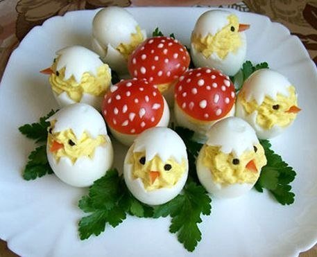 Фаршированные яйца на праздничный детский стол