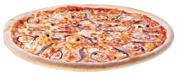 Пицца с ананасами и анчоусами