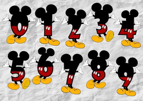 Цифры микимаус