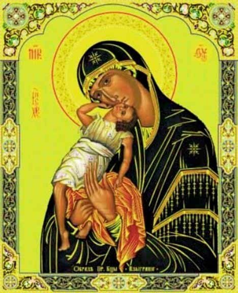 Икона Взыграние младенца Угрешская Божией матери