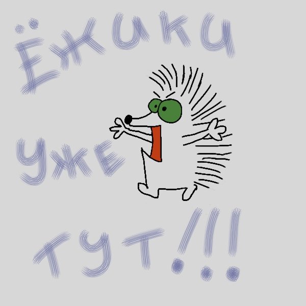 Привет с ежиком