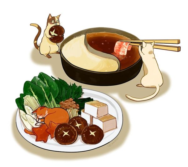 Животные и еда арты