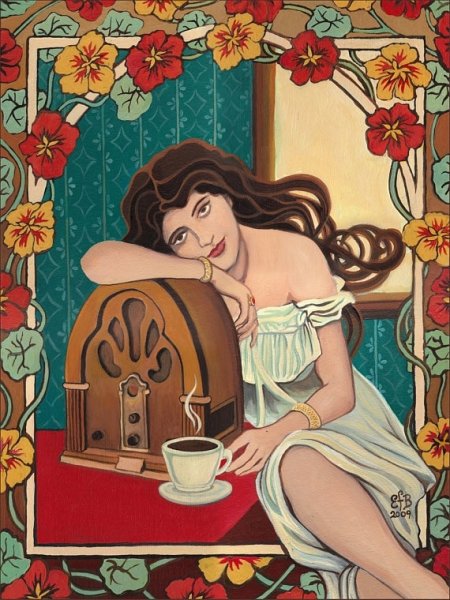 Женщина с кофе иллюстрации