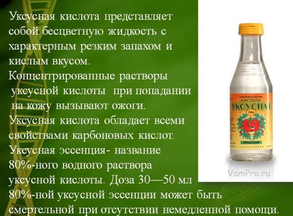 Уксусная кислота столовый уксус