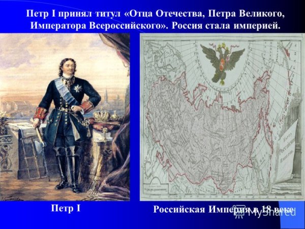 Российская Империя 1721 Петр 1