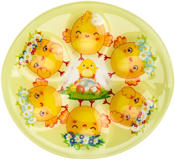 Тарелка для фаршированных яиц желтый подсолнух