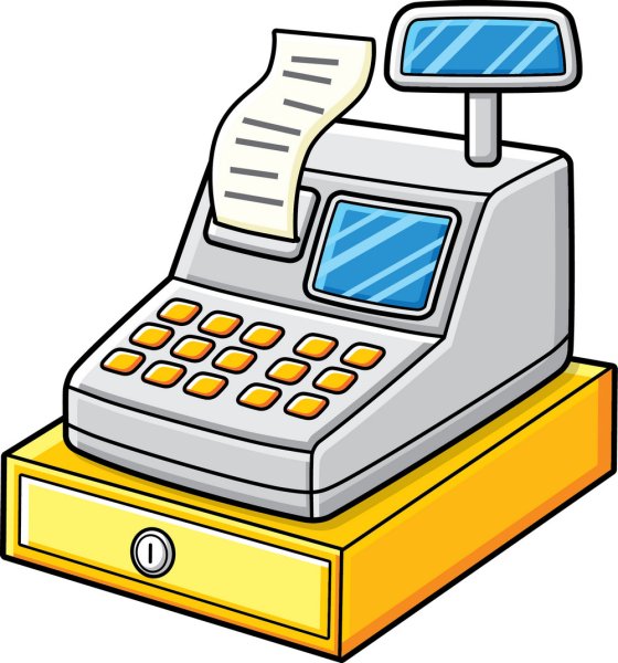 Кассовый аппарат вектор