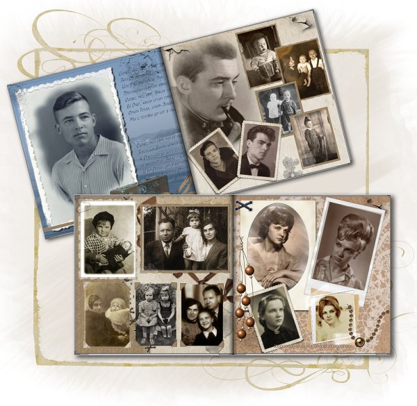 Коллаж из старинных фотографий