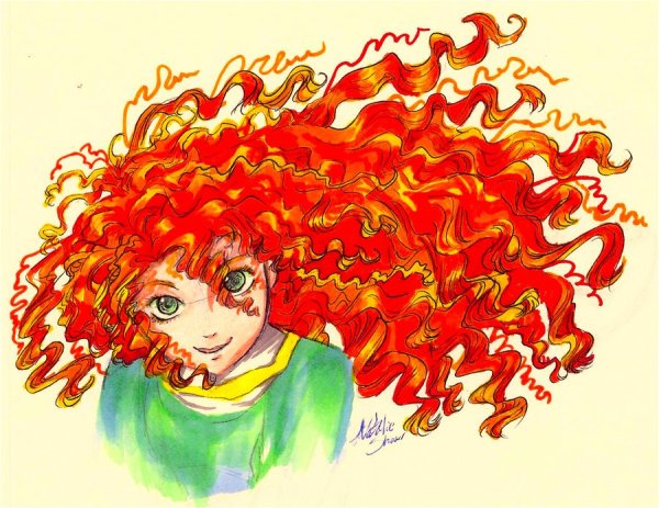 Рыжие кудри рисунок