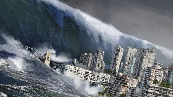Волна 40 метров ЦУНАМИ Япония