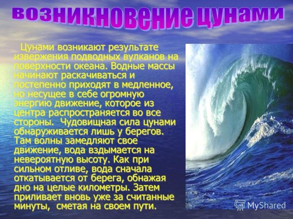 Презентация по ЦУНАМИ