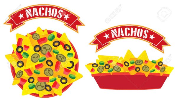 Начос на подносе