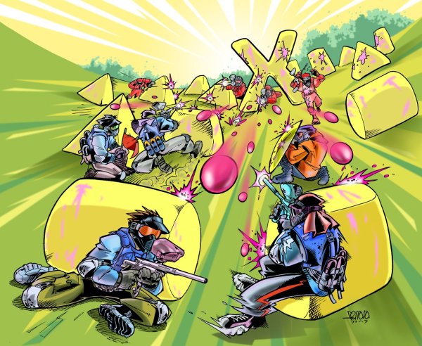 Пейнтбол иллюстрация