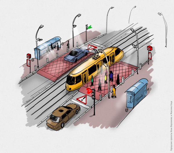 Общественный транспорт иллюстрация