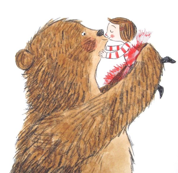 Медведь обнимает